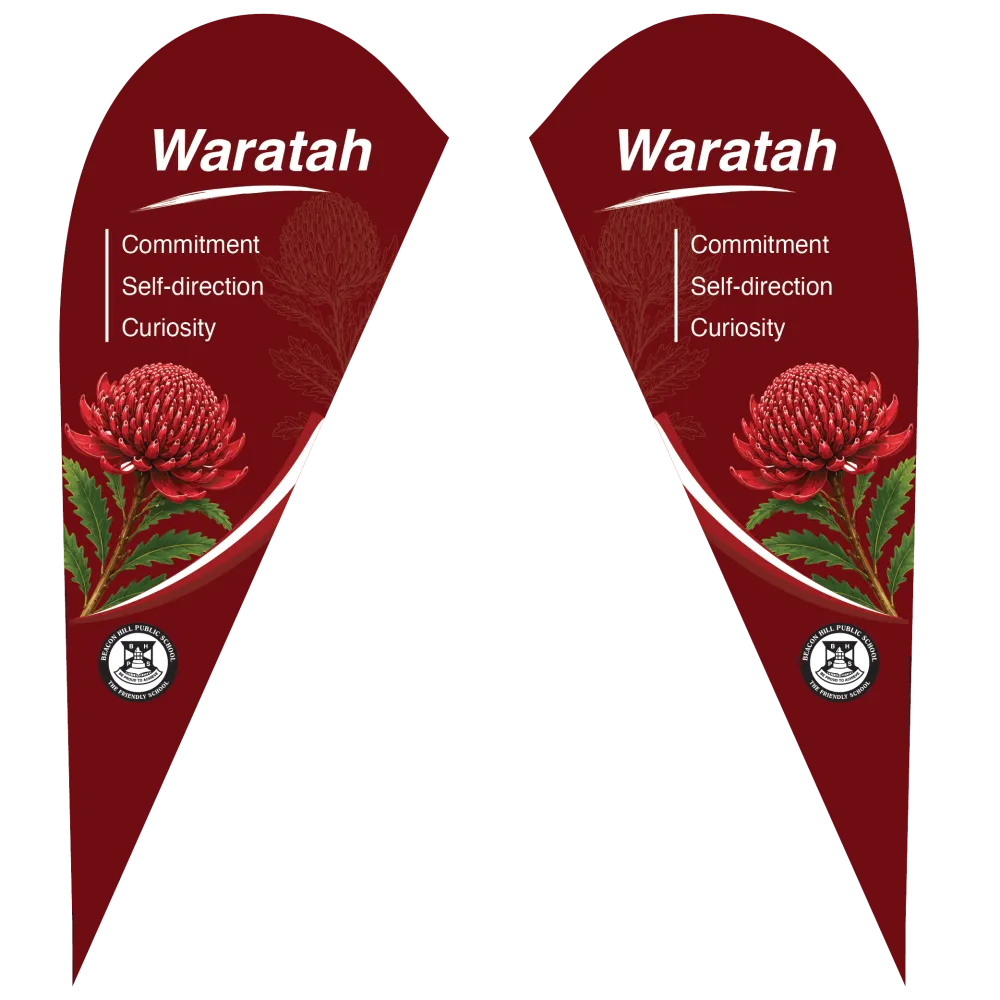 Tear Drop Banner Designed and Printed
