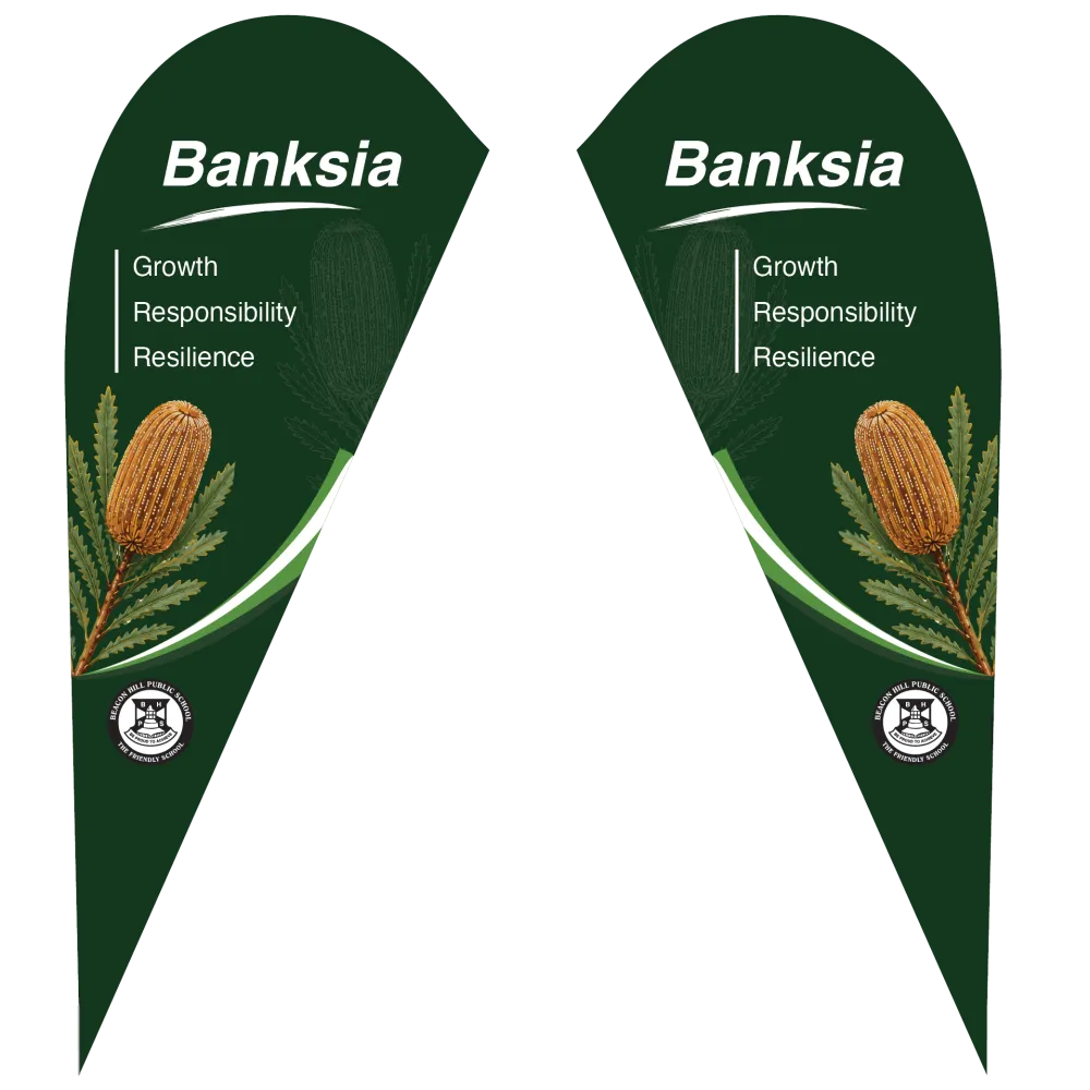 Tear Drop Banner Designed and Printed